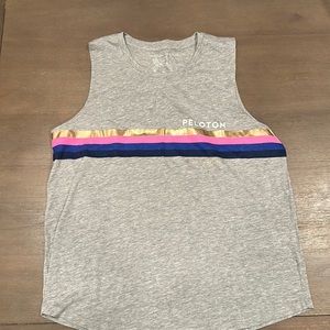 Pelaton Holiday Stripes Muscle Tank Size L - NWT